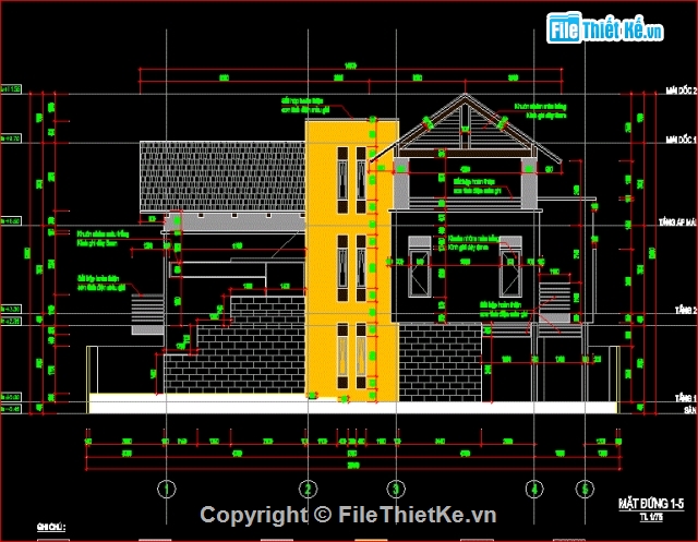 Biệt thự 3 tầng,kiến trúc biệt thự,kết cấu biệt thự,dự toán biệt thự,điện biệt thự